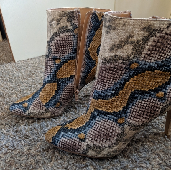 express snakeskin boots